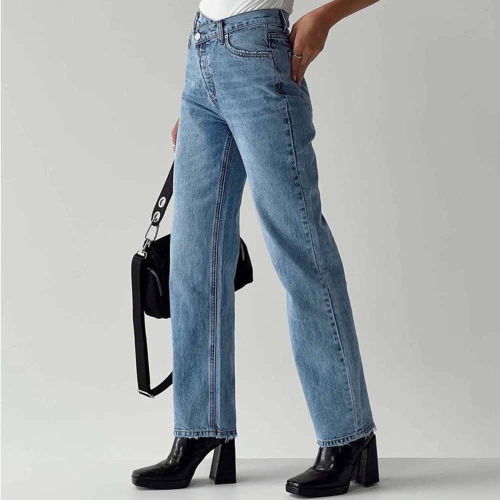 Princess Polly HOLLY ASYMMETRIC STRAIGHT LEG JEAN